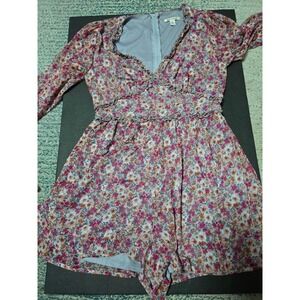 Miami Womens Francesca's Botique Vneck Long Sleeve Romper SZ S, PRICED LOW TOGO‎